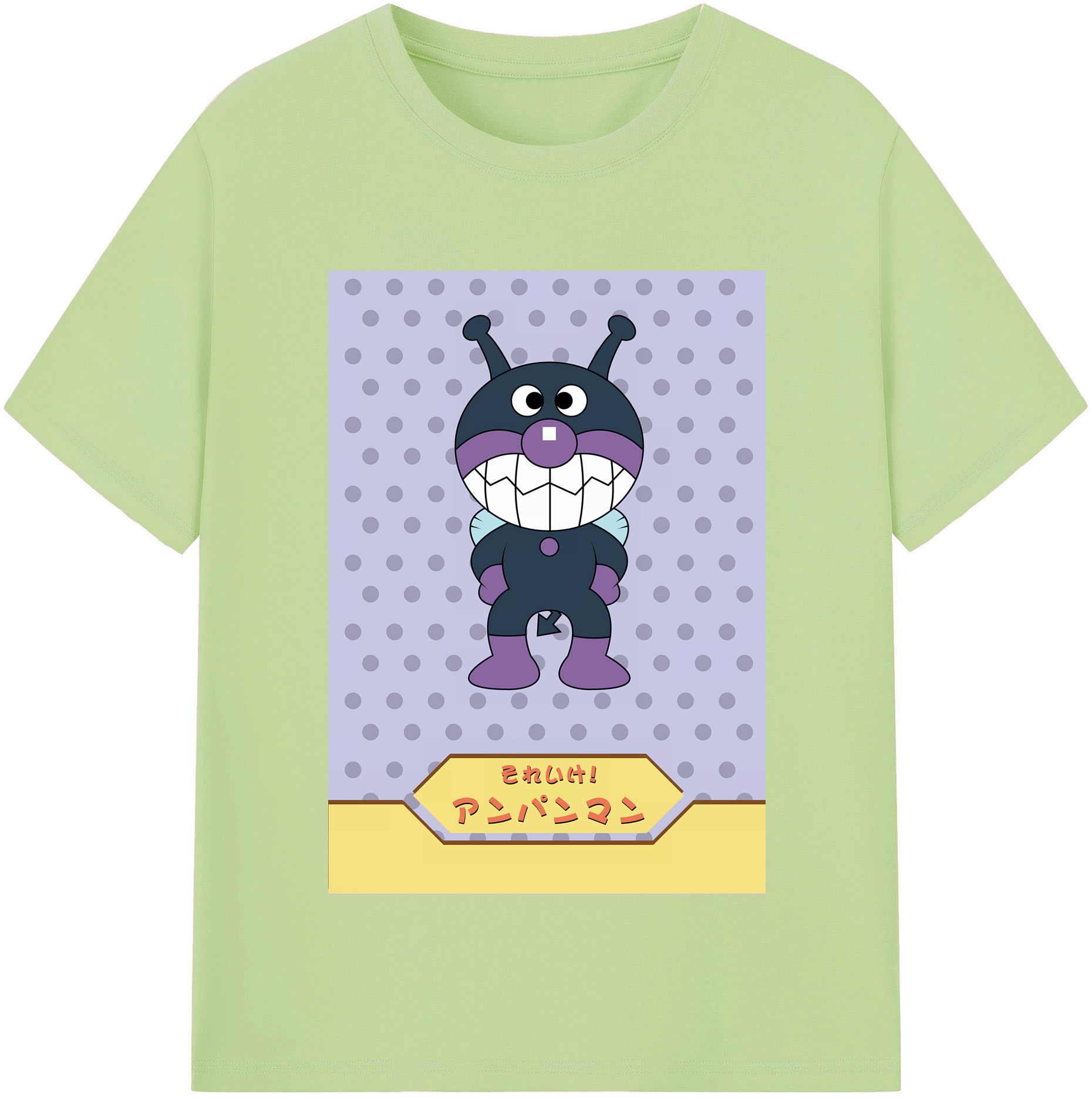 （画像用） アンパンマン Anpanman 綿100％半袖Tシャツ（フロントプリント）
